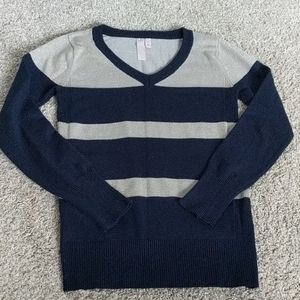 Francesca's striped navy/gold sweater